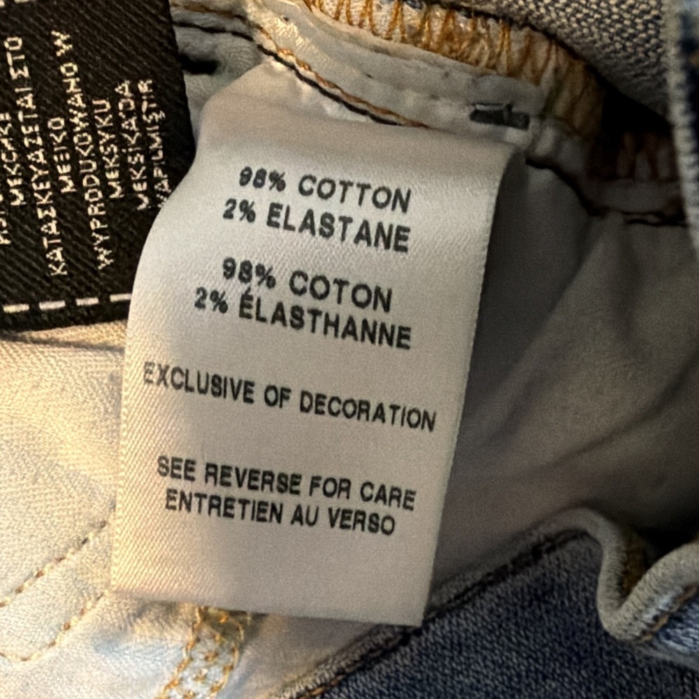 7 For All Mankind Women's Skinny Jeans Light Wash Blue Denim Stretch Size 30 - Picture 9 of 9